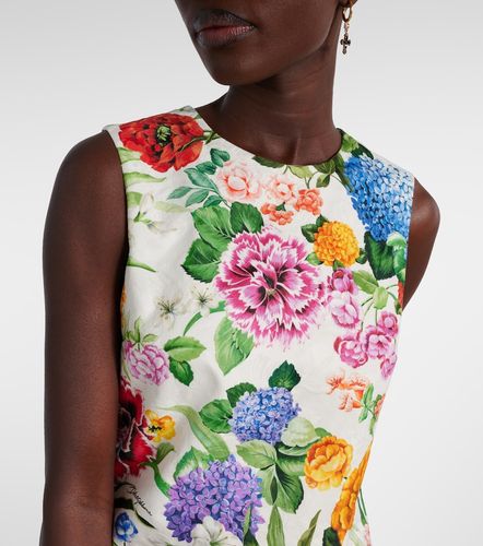 Robe en coton à imprimé floral - Dolce&Gabbana - Modalova