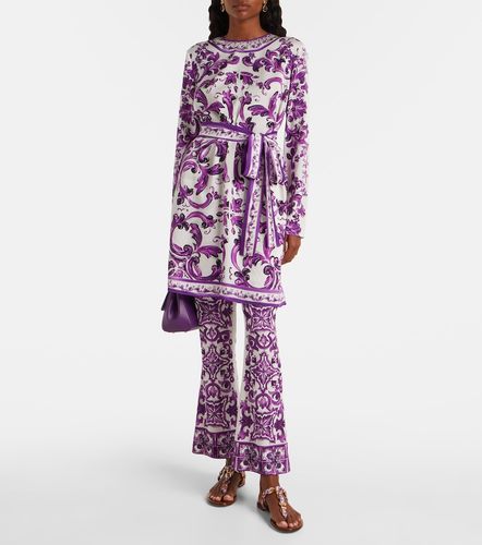 Robe Majolica en soie mélangée - Dolce&Gabbana - Modalova