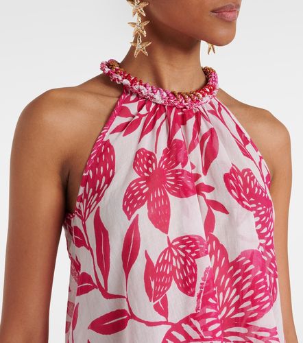 Top Cleo en coton à fleurs et perles - Poupette St Barth - Modalova