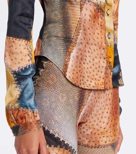 Chemise en soie à trompe-l'œil - Roberto Cavalli - Modalova