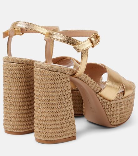 Sandales à plateforme en cuir métallisé - Gianvito Rossi - Modalova
