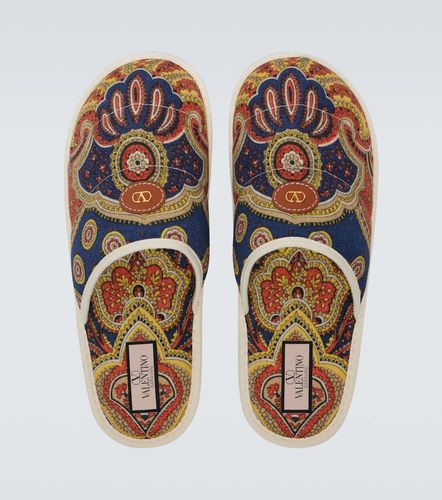 Mules en jean à motif cachemire - Valentino Garavani - Modalova
