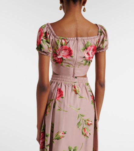 Top court en coton à fleurs - Dolce&Gabbana - Modalova