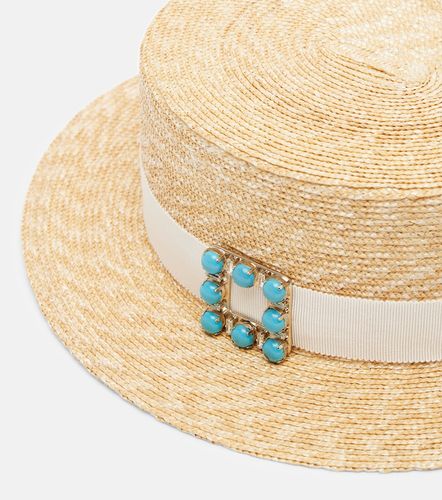 Chapeau canotier Très Vivier en paille à ornements - Roger Vivier - Modalova