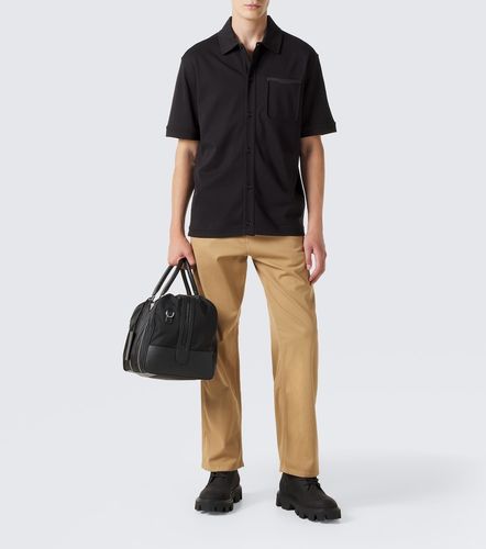 Chemise en coton à détails en cuir - Moncler - Modalova