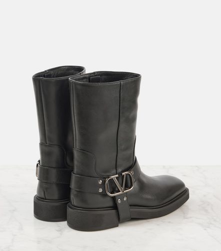 Bottes motard VLogo Signature en cuir - Valentino Garavani - Modalova