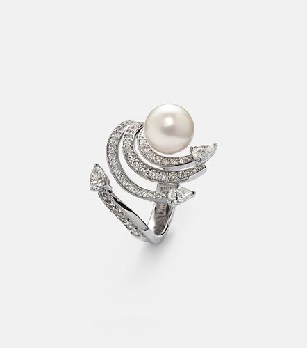 Bague Pearlescent en or blanc 18 ct, diamants et perle - Yeprem - Modalova
