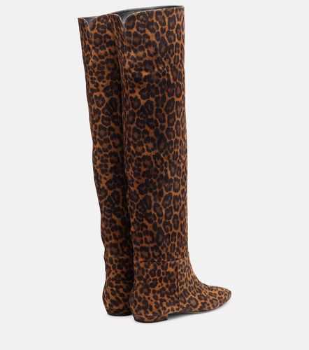 Bottes en daim à motif léopard - Gianvito Rossi - Modalova