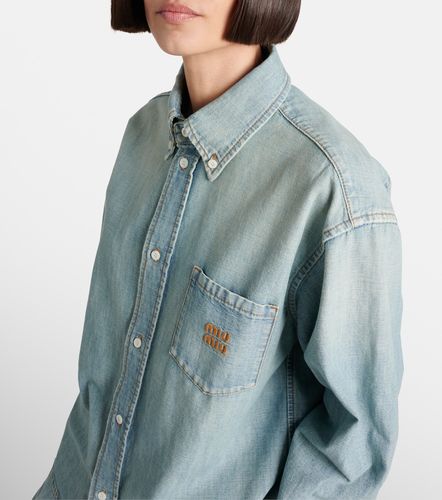Miu Miu Chemise en chambray à logo - Miu Miu - Modalova