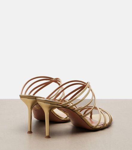 Mules Tell Me en cuir à effet miroir - Aquazzura - Modalova