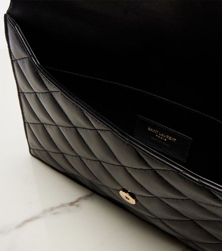 Pochette en cuir matelassé - Saint Laurent - Modalova
