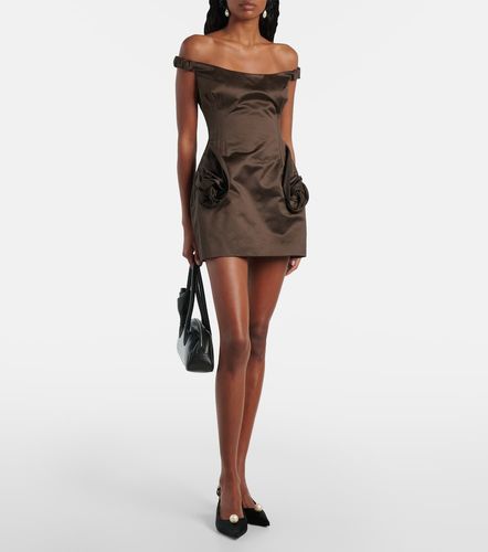 Robe en satin à appliqués floraux - Magda Butrym - Modalova