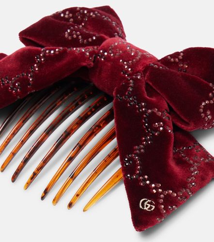 Peigne GG en velours de coton à ornements - Gucci - Modalova