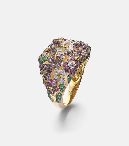 Yvonne Léon Bague Jolie Fleur en or 9 ct, diamants, saphirs, améthystes et tsavorites - Yvonne Leon - Modalova