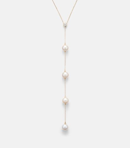 Collier en or 14 ct, diamants et perles - Mateo - Modalova