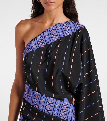 Robe asymétrique en soie imprimée - Johanna Ortiz - Modalova