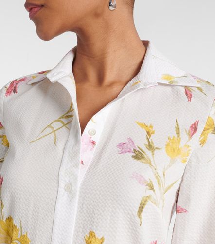 Robe chemise en seersucker de coton à fleurs - Erdem - Modalova