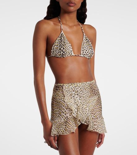Jupe de plage en soie à imprimé léopard - Roberto Cavalli - Modalova