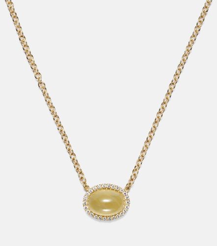 Collier Bermuda Grass en or 18 ct, béryl et diamants - Octavia Elizabeth - Modalova