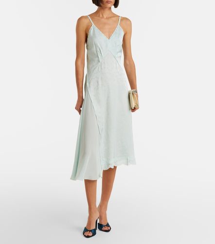 Robe nuisette asymétrique en jacquard à finitions en dentelle - Victoria Beckham - Modalova