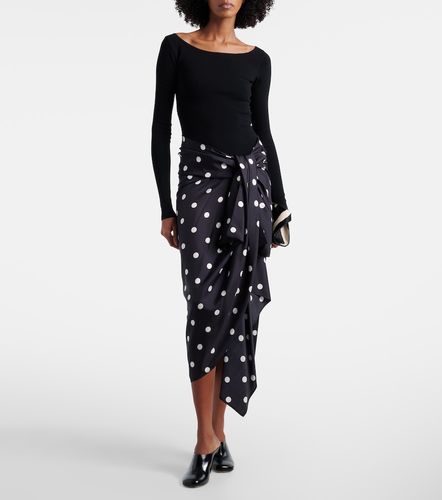 Jupe portefeuille en soie à pois - Sportmax - Modalova