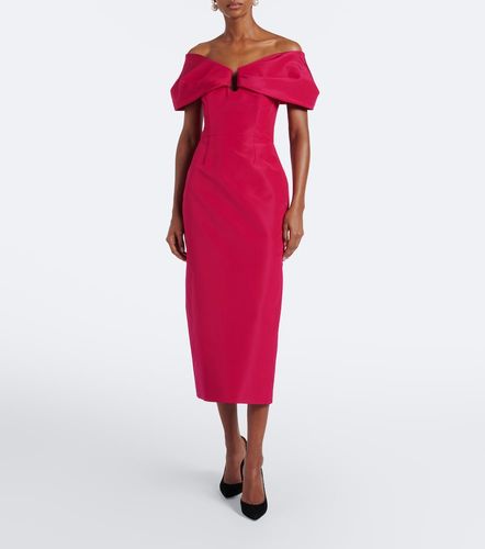 Robe de cocktail à encolure bardot en soie - Carolina Herrera - Modalova
