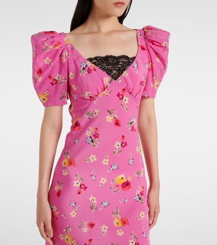 Robe longue en soie à finitions en dentelle - Rodarte - Modalova