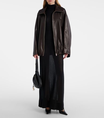 Veste bomber Elisse en cuir - Nour Hammour - Modalova