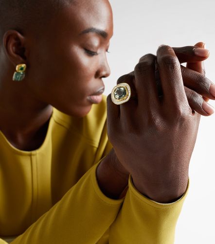 Bague Chroma en or 18 ct, béryl et diamants - Octavia Elizabeth - Modalova