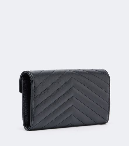 Portefeuille Monogramme Large en cuir matelassé - Saint Laurent - Modalova