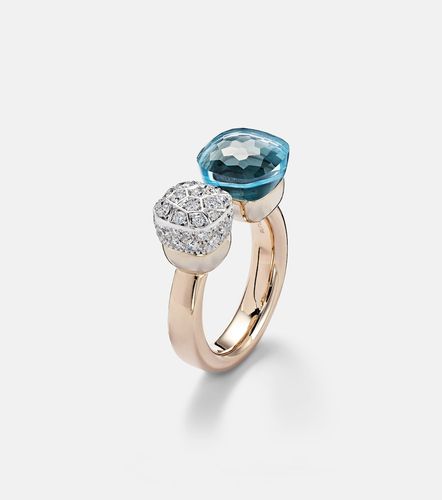 Bague Nudo en or blanc et or rose 18 ct, topaze et diamants - Pomellato - Modalova