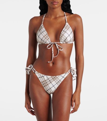 Culotte de bikini à carreaux - Burberry - Modalova