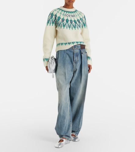 Pull en laine mélangée à sequins - Loewe - Modalova