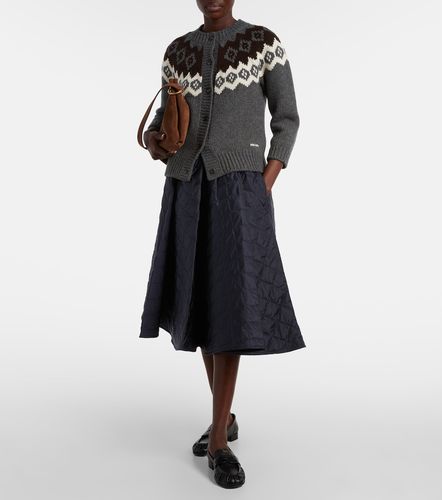 Cardigan intarsia en laine et cachemire - Prada - Modalova