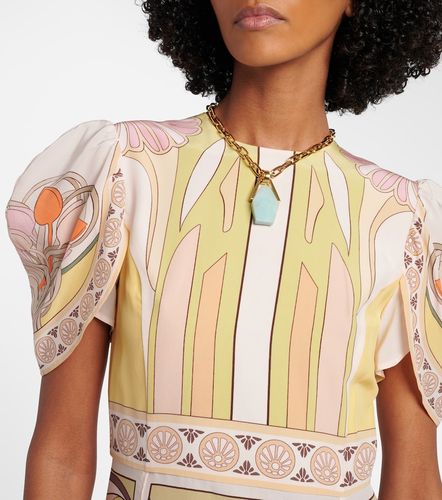 Robe midi Cherie en soie à fleurs - La DoubleJ - Modalova
