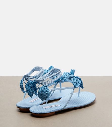 Sandales Calypso en raphia - Aquazzura - Modalova