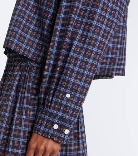 Chemise courte en coton à carreaux - Miu Miu - Modalova
