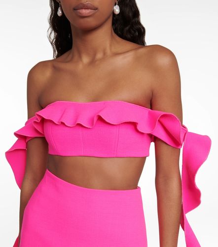 Top bustier raccourci en laine mélangée - David Koma - Modalova