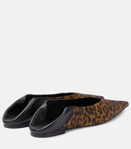 Mules Nour en cuir à imprimé léopard - Saint Laurent - Modalova