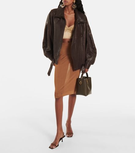 Bomber oversize en cuir - Saint Laurent - Modalova