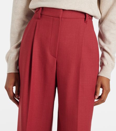 Pantalon droit à taille haute en laine - Brunello Cucinelli - Modalova