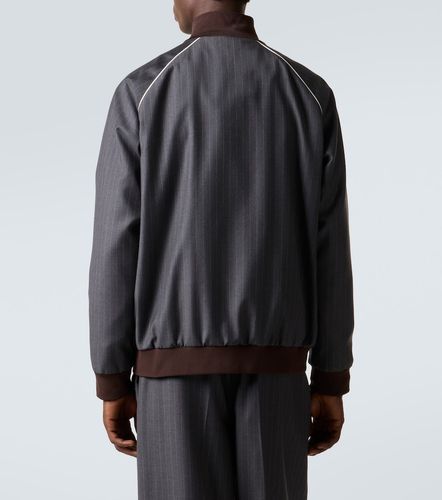 Veste de survêtement en laine vierge à logo - Miu Miu - Modalova