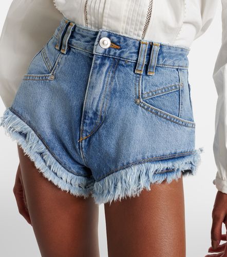 Short Eneidala à taille haute en jean - Isabel Marant - Modalova