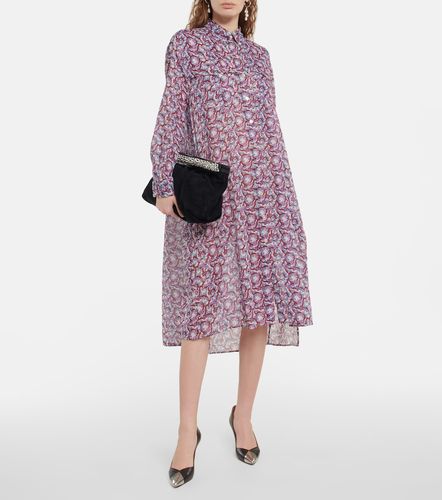 Robe midi Eliane en coton à fleurs - Marant Etoile - Modalova