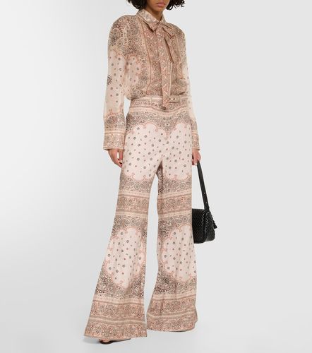 Pantalon ample en lin imprimé - Zimmermann - Modalova
