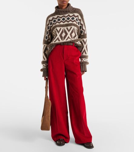 Pull à col roulé en jacquard de laine - Brunello Cucinelli - Modalova