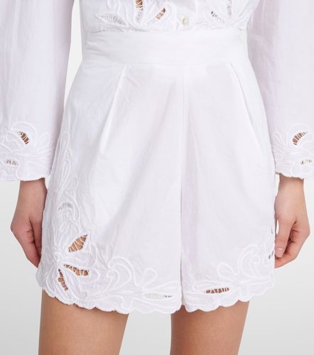 Short en popeline de coton à broderie - Juliet Dunn - Modalova