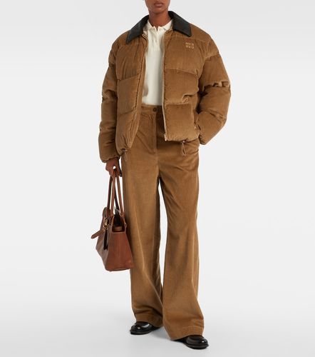 Pantalon ample en velours côtelé - Miu Miu - Modalova