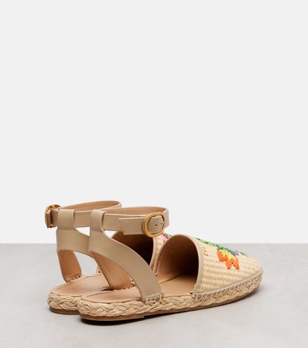 Espadrilles Bribri brodées en raphia - Valentino Garavani - Modalova