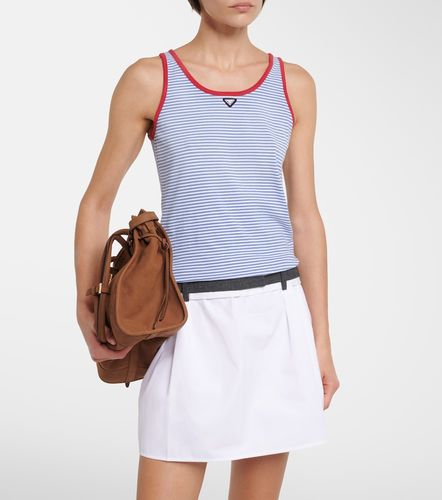 Débardeur en coton à rayures - Prada - Modalova